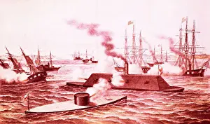 Cannon Prints: The Monitor and the Merrimac