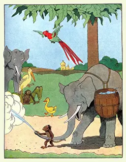 Duck Prints: Monkey's Water Canon