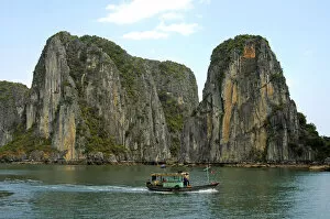 Monolithic limestone islands of Halong Bay, Vietnam