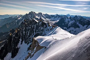Cold Temperature Collection: Mont Blanc massif view from Aiguille du Midi