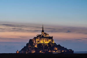 Images Dated 11th July 2015: Mont Saint-Michel by night