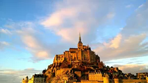 Images Dated 27th December 2013: Mont St Michel France at sunset