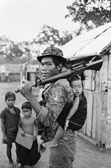 Shack Prints: Montagnard Soldier Carrying Baby