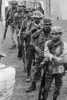 Special Forces Prints: Montagnard Tribesmen Lined Up