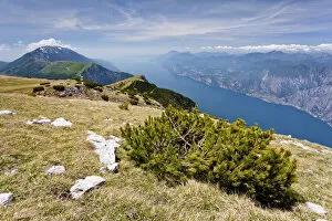 Images Dated 29th May 2011: On Monte Altissimo above Nago, overlooking Lake Garda, with Monte Baldo at the rear, Trentino