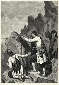 Montenegrin Soldiers on Mountain