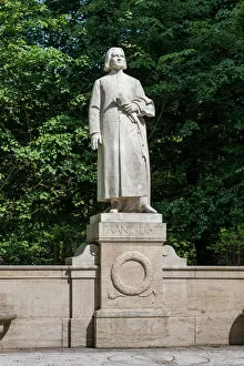 Thuringia Collection: Monument to Franz Liszt, 1902, by sculptor Hermann Hahn, Carrara marble, Weimar, Thuringia, Germany