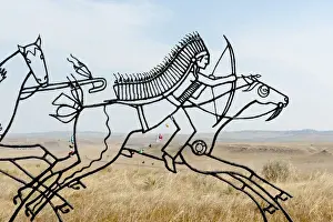 Memorial Prints: Monument, Indian Memorial, Sioux Indian riding a horse
