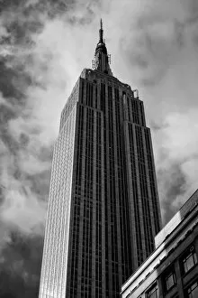Moody Skies Above New Yorks Empire State Building