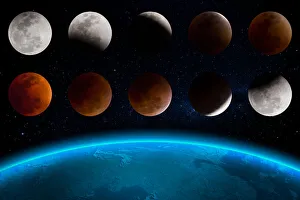 Spectacular Blood Moon Art Gallery: Moon eclipse, total lunar eclipse and blood moon, Montevideo, Uruguay, 2015