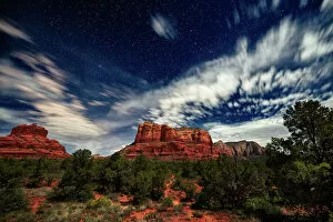 Valley Gallery: Moon light over Sedona, Arizona