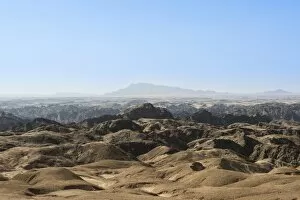 Moon Valley, cliffs furrowed by erosion, Namib-Naukluft Park, Namib Desert, Namibia