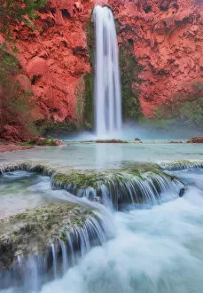 Images Dated 20th March 2017: Mooney Falls, Havasupai, Grand Canyon, Arizona