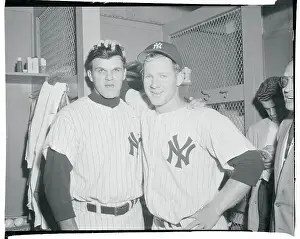 Moose Skowron Posing with Whitey Ford