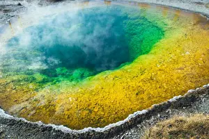Geyser Prints: Morning Glory Prismatic hot-spring, Yellowstone NP