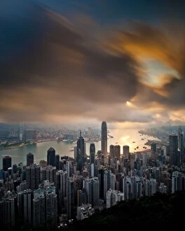 Images Dated 19th June 2011: Morning in Hong Kong from Victoria peak