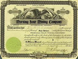 Morning Hour Mining Company Certificate
