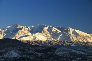morning light on the andes near the city of mendoza