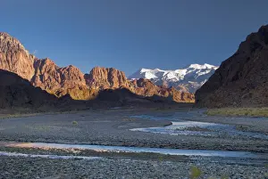 morning light in the valley of the andes of argentina