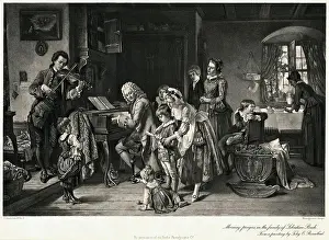 Morning Prayers in the Family of Sebastian Bach Photogravure