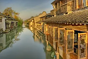 China Prints: Morning sunshine at Wuzhen