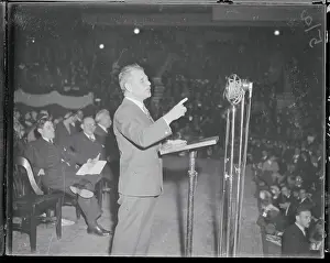 Socialist Prints: Morris Hillquit Addressing Rally
