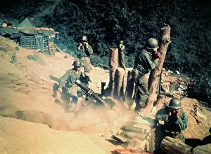 Sergeant Prints: Mortar Crew Firing