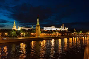 Images Dated 13th July 2015: Moscow Kremlin at night