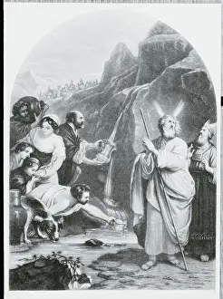 Moses Prints: Moses Commanding Water from Rock