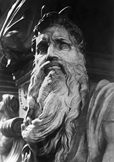 Horned Prints: Detail of Moses by Michelangelo Buonarroti