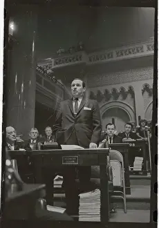 Moses Weinstein Speaking Behind Podium