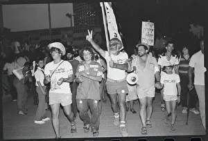 Moshe Ben Baruch and Supporters Marching Together