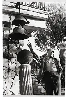 Moshe Dayan Ringing a Bell