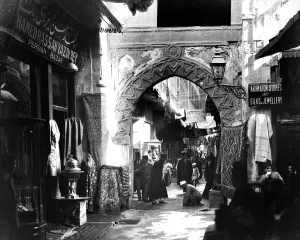 Lac0062 Prints: THE MOSQUE BAZAAR IN CAIRO