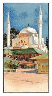 Art Nouveau Collection: Mosque in Istanbul Turkey art nouveau illustration