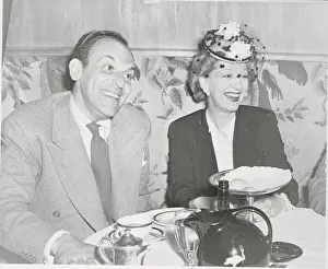 Moss Hart and Gertrude Lawrence Dining Together