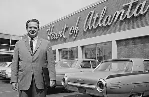 Motel Prints: Motel Owner in Front of Motel in Atlanta