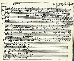 Musical Notation Prints: Motet, God Is Our Refuge, K. 20 by Wolfgang Amadeus Mozart