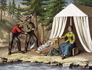 Camp Prints: Mother and baby in the camp