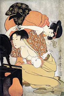 Motherhood Prints: Mother breastfeeding a baby
