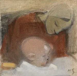 1910s Prints: Mother And Child
