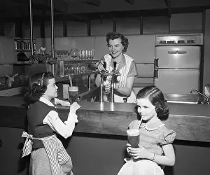 Soft Drink Prints: Mother and Daughters at Kitchen Soda Fountain