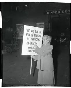 Execution Prints: Mother of Julius Rosenberg Protesting
