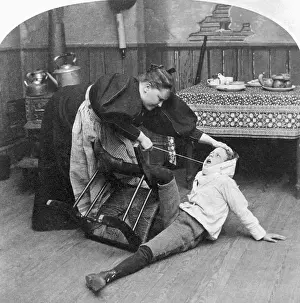 Pulling Prints: Mother Pulling Out Son's Bad Tooth