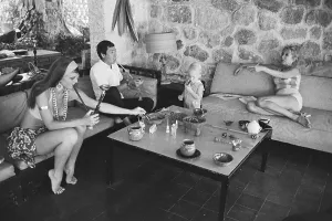 Hookah Prints: Mother Smoking Marijuana with Boyfriend