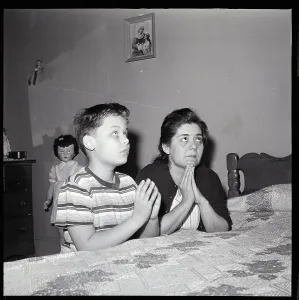 Abduction Prints: Mother and Son Pray For Lost Child
