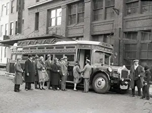 Traveling Prints: Motor Bus That Will Make Ny-Chicago Trip