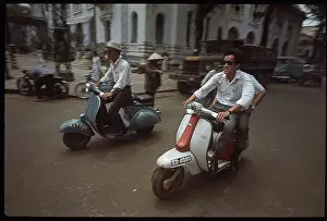 Motor Scooters on Saigon Street