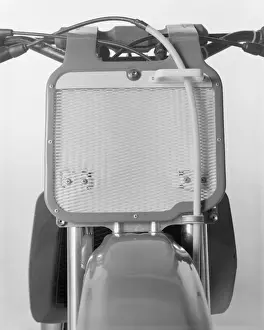 Motorbike Prints: Motorbike against white background, close-up