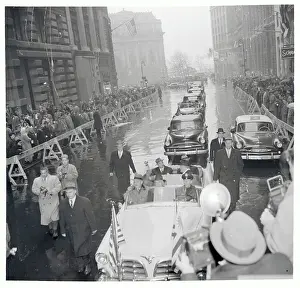 Motorcade Progressing Down a Street